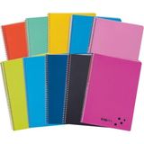 Çizgili 150 Yaprak Spiralli Defter A4 Boy Plastik Kapak (1 Adet ) - Çizgili x Standart x Karışık-Çok Renkli