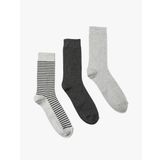 Çizgili 3'lü Soket Çorap Seti Çok Renkli