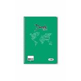 Çizgili 40 Yaprak Spiralli Defter A4 Boy Plastik Kapak (1 Adet )
