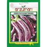 Çizgili Alaca Patlıcan Tohumu 5 Gr Arzuman Tohumculuk