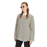 Çizgili Basic Sweatshirt Siyah