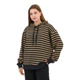 Çizgili Kapüşonlu Sweatshirt (UNX-00242-WN) SARI-SİYAH 3XL