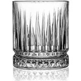 Çizgili Kristal Cam Viski Bardağı Seti – 370 ml (12.5 Oz), Şık ve Kalın Tabanlı Cam Bardakl