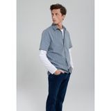 Çizgili Lacivert Gömlek Regular Fit/Normal Kesim 0210212-18790