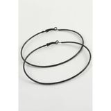 Çizgili Metal Halka Küpe 8-9-10 Cm