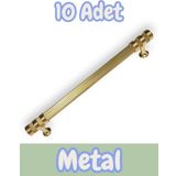 Çizgili Nesli Alüminyum Metal Lüks Modern Mobilya Çekmece Mutfak Dolabı Kulpu Altın 128MM (10 Adet)