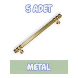 Çizgili Nesli Alüminyum Metal Lüks Modern Mobilya Çekmece Mutfak Dolabı Kulpu Altın 128MM (5 Adet)