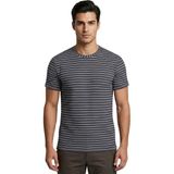 Çizgili O Yaka Trender Erkek T-Shirt Ottoban Füme