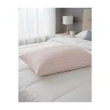 Çizgili Pamuk Saten Yastık Kılıfı 2 Adet Orta Boy 40X60 Cm, Pembe