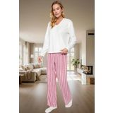 Çizgili Polar Pijama Takımı Kış Mevsimi İçin Rahatlık ve Şıklık Konforlu Kesim Yüksek Kalite