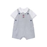 Çizgili Salopet Set 6 Ay-24 Ay Lacivert