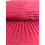 Çizgili Saten Bordo 2 Adet 50x70 Yastık Kılıfı