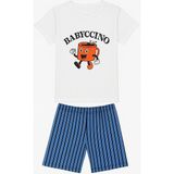 Çizgili Şortlu Erkek Çocuk Pijama Takım, MAVİ, 3-4 YAŞ