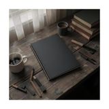 Çizgili Spiralli Not Defteri, A4 Boyut (21X29,7 Cm), 60 Yaprak, 90GR. Ivory Kağıt, Ofis Için Ideal (Siyah Kapak) - Standart
