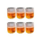 Çizgili Su Meşrubat Latte Nescafe, Cam Bardak Çeyiz Listesi 6 Adet 260 Ml - 2013