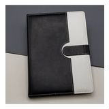 Çizgili Termo Deri Defter Siyah