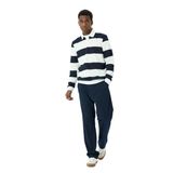 Çizgili Uzun Kollu Pamuk Karışımlı Polo Yaka Sweatshirt