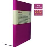 Cizgisiz Defter -Özel El Yapımı, El Dikişi, (Iplik Dikiş) Viskon Kumaş Ciltleme A/5 "benzersiz Ürün" - Lila