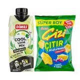 Çizi Çıtır Peynir Soğan & Dimes Cool Lime Şekersiz Çizi Çıtır Peynir Soğan & Dimes Cool Lime Şekersiz 2 Adet