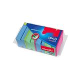 Çizmez Sünger 4'lü Set - Oluklu, Yeşil-Mavi-Pembe