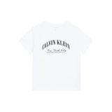 Ck Kız Çocuk Collegiate Kısa Kollu Beyaz T-Shirt
