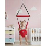 CKM Baby Hoppala Zıpzıp , Bebek Gelişimine Etkili , Yaylı Yüz Korumalı Bebek Salıncağı - Kırmızı