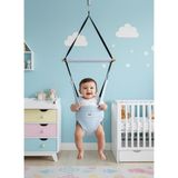 CKM Baby Hoppala Zıpzıp , Bebek Gelişimine Etkili , Yaylı Yüz Korumalı Bebek Salıncağı - Mavi