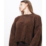 Ckm Moda Leavy Triko Sakallı Kazak Kahve - Standart