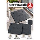 CKM silikon 2 Adet Silikon Gider Kapağı 15x15 cm – Koku ve Böcek Önleyici Banyo Yer Süzgeci Kapatıcı
