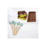 CKM silikon 2Li Set Dubai Çikolata Kalıbı Mini Spatula Seti KARIŞIK