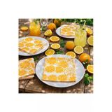 CKM Silikon 2'li Yaz Konseptli Limon-Portakal Desenli Peçete