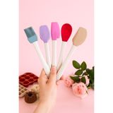 CKM silikon 5li Mini Spatula Kaşık Seti Rengarenk