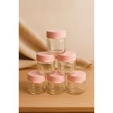 CKM silikon 6 Adet 41 ML Cam Bebek Mama Taşıma Saklama Kabı Sızdırmaz Pembe