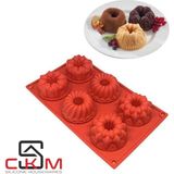 CKM Silikon 6lı Tepsi Muffin Kek Kalıbı - Renkli