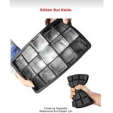 CKM Silikon Buz Kalıbı Esnek Yapılı Buzluk Kolay Çıkarma Özelliği ile Kullanışlı