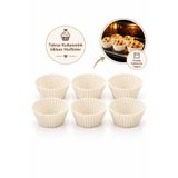 CKM silikon Ckm 6’lı Silikon Muffin Kek Kalıbı – Tekrar Kullanılabilir Cupcake Pişirme Kabı