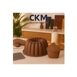 CKM silikon Tutamaç + Kek Kalıbı Seti | Yanmaz, Yapışmaz Kahverengi