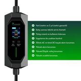 Cks Enerji Taşınabilir Şarj Cihazı 11 Kw 3P-16A Tip-2 5X16a Fiş 380V Ac Ev Tipi Dönüştürücü Kablo Ve Taşıma Çantası Hediyeli ( 10 Metre