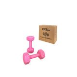 CKSpor 1 kg x 2 adet plastik dambıl seti Pembe