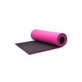 CKSpor 10 mm Çift Taraflı Pembe Siyah Pilates Matı Pilates Minderi 180cmx60cm X10 mm
