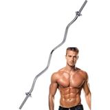 Ckspor 120 cm Krom Z Bar Içi Dolu 2 Adet Yıldızlı Halter Ağırlık Barı Spor Aleti CKS96