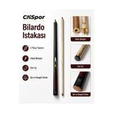 CKSpor Bilardo Istakası 2 Parça Vidalı Birleşim Deri Uçlu Şık Dengeli Ahşap Bilardo Sopası