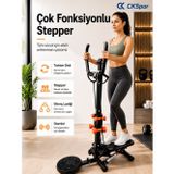 CKSpor Çok Fonksiyonlu Stepper Egzersiz Aleti Twister Diskli Dambıllı Direnç Lastikli Kondisyon Alet