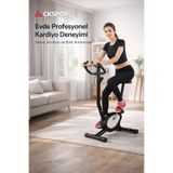 Ckspor Dikey Kondisyon Bisikleti Lcd Ekranlı Ayarlanabilir Dirençli Ev Tipi Kardiyo Bisikleti