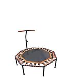 CKSpor Katlanabilir Sekizgen Trambolin, Fitness Egzersiz, Turuncu/Kırmızı, 137 cm Çap, 140-165 cm Yükseklik, 120 Kg Kapasite, Tutunma Kollu (Turuncu)