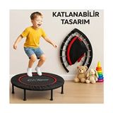 CKSpor Katlanabilir Trambolin 102 cm (40 Inç) Kırmızı Çerçeve ile Güvenli Zıplama Tasarımı