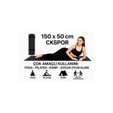 CKSPOR LUXURY 6 mm Siyah Pilates & Yoga Matı, Kaymaz Egzersiz Minderi, 150x50 cm