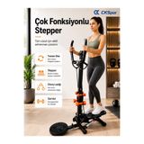 CKSPOR LUXURY Çok Fonksiyonlu Stepper Egzersiz Aleti Twister Diskli Dambıllı Direnç Lastikli Kondisyon Alet
