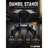 CKSpor Luxury Dambıl Standı Ayarlanabilir Dambıl Için Taşıyıcı Stand Dambıl Seti Standı - Siyah