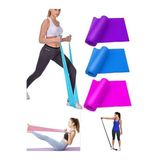 CKSpor Pilates Egzersiz Yoga Spor Direnç Bandı, 3 Adet, 94 x 7,5 cm, Pembe Mor Mavi